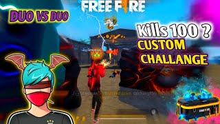 KILLS 100 CUSTOM 😱  FREESTYLE GAMEPLAY CHALLANGE GARO FREEFIRE MAX [upl. by Emmy]