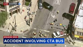 CTA bus involved in multivehicle crash on South Side [upl. by Zaccaria413]