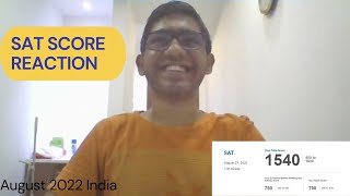 SAT Score Reaction Video  August 2022 India [upl. by Ripp518]