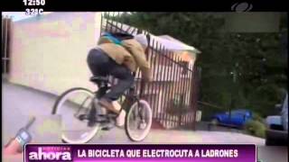 Así es la bicicleta que electrocuta a ladrones 150116 [upl. by Fabrienne692]