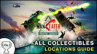 Maneater Truth Quest DLC All Collectible  Landmarks Caches Licence Plates Tin Foil Hats Locations [upl. by Regazzi]