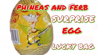 PHINEAS and FERB SURPRISE EGG 4K Üei Unboxing Kinder Überraschung Disney Egg Collection  Schokoei [upl. by Julianna125]