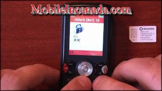 How to enter unlock code on Rogers Sony Ericsson W810i instructions  wwwMobileincanadacom [upl. by Airb]