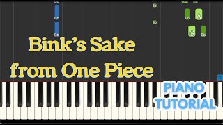 Binks Sake Slow Piano Tutorial [upl. by Eseekram558]