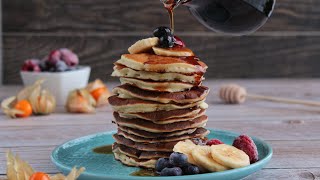 Amerykańskie pancakes 🥞 szybkie śniadanie Śniadanie do lunchboxa [upl. by Einned]