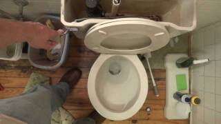 Extreme Makeover Bathroom Edition The LAST flush of my reverse trapway toilet [upl. by Aiyot]