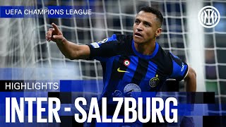 INTER 21 SALZBURG  HIGHLIGHTS  UEFA CHAMPIONS LEAGUE 2324 ⚽⚫🔵 [upl. by Eylatan835]