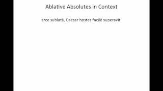 Latin Grammar  Ablative Absolutes [upl. by Alesandrini]