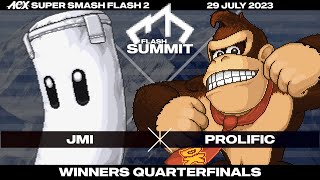 JMi Sandbag vs Prolific Donkey Kong  Winners Quarterfinals  Flash Summit 5 [upl. by Annirak175]