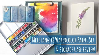 Paul Rubens MeiLiang New 48 Watercolor Paint Palette Paper amp Storage Case Set Swatch amp Review [upl. by Daniele319]