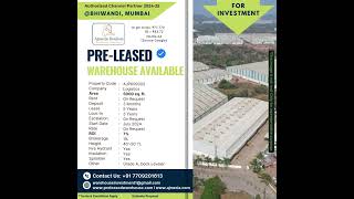 5000SQ FT PRELEASED WAREHOUSE PROPERTY AVAILABLE FOR INVESTMENT IN BHIWANDI FOR ARCHITECT [upl. by Geraldine]