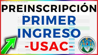 🚩 PROCESO de PREINSCRIPCIÓN 2025 y D3SCARGAR CONSTANCIA Estudiantes de PRIMER INGRESO USAC 😍 [upl. by Oludoet]