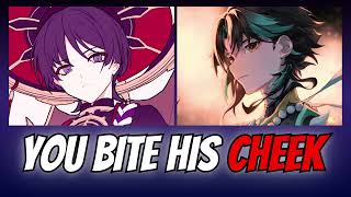 You bite his cheek  genshin impact x listener asmr [upl. by Hoffer]