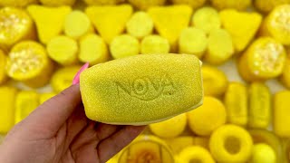 ASMR satisfying video  Peeling off the film  Crushing soap boxes with foam  Clay cracking [upl. by Sirtimid]