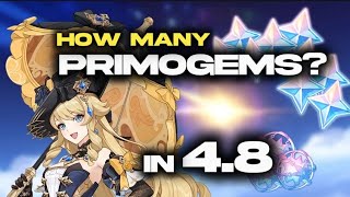 HOW MANY PRIMOGEMS can you get in version 48 of Genshin impact [upl. by Altman]