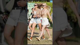 Anya TaylorJoy and Cara Delevingne Steal the Show at Glastonbury Festival [upl. by Jet]