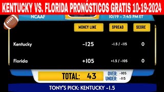 Kentucky vs Florida 10192024 Week 8 Pronósticos GRATIS de Fútbol Universitario para Sabado [upl. by Astrid809]