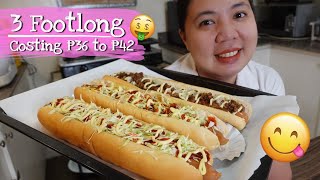 FOOTLONG Sandwich Recipe pang Negosyo [upl. by Ennahtebazile]