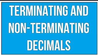 terminating and non terminating decimal [upl. by Krasnoff417]