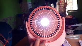 JYSUPER JY1881 Mini rechargeable fan prize 600 to 800 Bangla review Fan review [upl. by Enra490]