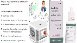 ventolin respiratory solution how to use nebulizerasthmaventolin solution ki miqdar [upl. by Enaffit]