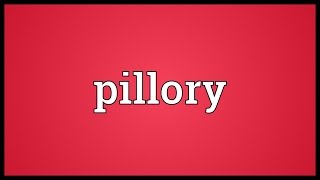 Pillory Meaning [upl. by Ahsat790]