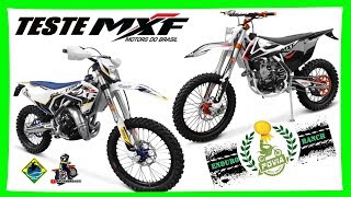 TESTE MXF RX 250 4 TEMPOS  MXF TS 250 2 TEMPOS  POVIA MOTO TRILHA [upl. by Dorolisa]