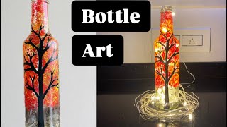 Bottle painting for beginners Beautiful bottle painting simple bottle art design bottle art [upl. by Yerdua248]