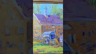 David Lussier painting of the barn at Ardrossan Farms in Villanova Pennsylvania [upl. by Anaid349]