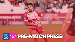 PREMATCH PRESS Peta Hiku talks form Warrington and more [upl. by Ashien956]