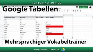 Google Tabellen als Vokabeltrainer Mehrsprachig [upl. by Irehj]