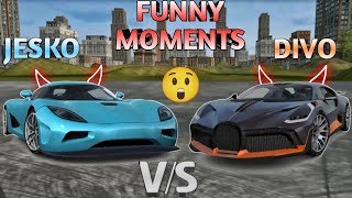 Jesko VS DIVO🔥 VS Funny Moments🤯Extreme car driving simulator AutomotiveGamers [upl. by Craner741]