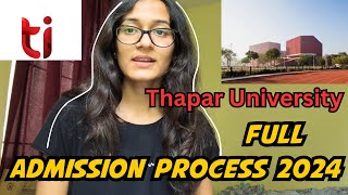 How to get admission in Thapar University in 2024 [upl. by Adena]