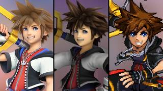 Sora in different Smash Bros ModsFanGames  Moveset Comparison with Ultimate [upl. by Thurnau]