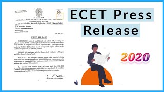 TS ECET Exam Date Announced  Press Release By JNTUH [upl. by Ajak]