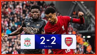 LIVERPOOL VS ARSENAL 22 SALAH PENALTY MISS RAMSDALE SAVES PARTEY FIRMINO GABRIEL JESUS [upl. by Ynaffets]