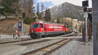 RHB Rhätische Bahn Swiss Railway  Chur St Moritz Bergun  Passenger amp Freight  Rail Adventure 3 [upl. by Nallek]