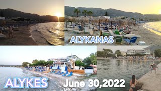 AlykanasAlykes Zakynthos Island June 30 2022  Day and Evening Full Tour  Night Swimming [upl. by Ahsinor]