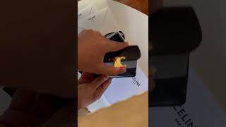 Unboxing Celine Triomphe celine unboxingvideo shorts wallet triomphe [upl. by Ahsienar228]