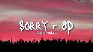 Sorry  8d  Justin Bieber  8D Song  8daudio sorry justinbieber viral [upl. by Lihcox]