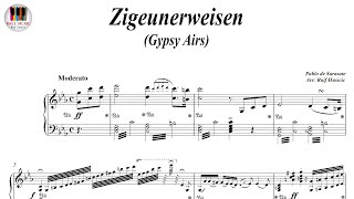 Zigeunerweisen Zingaresca Gypsy Airs  Pablo de Sarasate Piano Sheet Music Piano Tutorial [upl. by Nanine300]