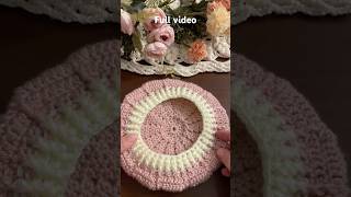 Crochet beret hat tutorial veri Easy crochet crocheting [upl. by Olra]