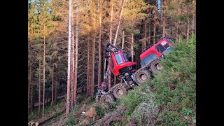 🌲4K931XC goes STEEP • Komatsu 931XC • Harvester in Action • Loggingmachines • Winter • Part1🌲 [upl. by Sacram]