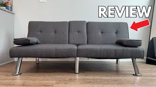 Yaheetech Convertible Sofa Bed  Full Review [upl. by Trela921]