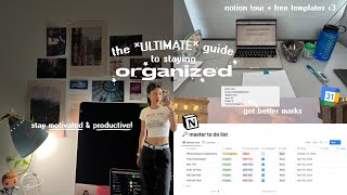 the ULTIMATE GUIDE TO STAYING ORGANIZED FOR SCHOOL 🖇️🤍 notion and google calendar tour [upl. by Obel151]