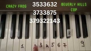 Beverly Hills cop themeCrazy frog  piano tutorial [upl. by Okiek]