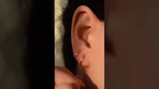 Dual piercing mini hoops 🌸 jewellerytvshow jewelry goldstyle lightweight [upl. by Smart]