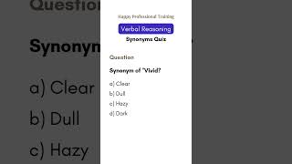 Synonyms Quiz  Day 4  Verbal Reasoning interview reasoning [upl. by Yezdnil]