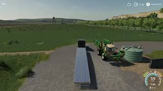 Farm Sim Saturday Collecting Grass square bales and making silage [upl. by Sherrod117]