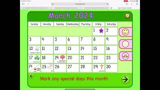 Starfall Make A Calendar March 2024 [upl. by Lynda]